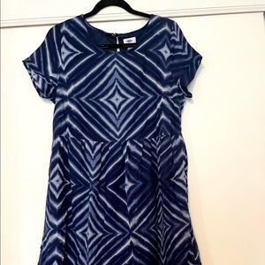 Old Navy Medium Women’s Woven Blue Pattern Babydoll Dress